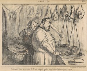 Tristezza dei macellai di Parigi... da Honoré Daumier