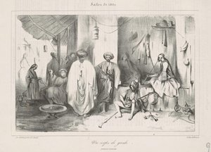 Un corpo di guardia dipinto da Decamps da Honoré Daumier