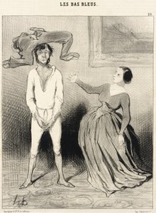 Una donna come me... attaccare un bottone?... da Honoré Daumier