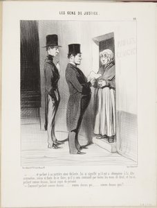 ...e parlando alla sua portiera così dichiarata... da Honoré Daumier