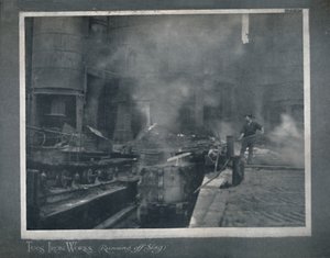 Tees Iron Works - Scarico della scoria da Hood and Co. Ltd
