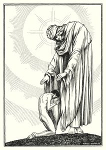 Illustrazione del Discorso della montagna (incisione) da Horace J. Knowles