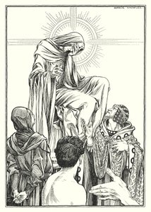 Illustrazione del Discorso della montagna (incisione) da Horace J. Knowles