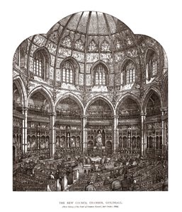 La nuova sala del consiglio Guildhall da Horace Jones