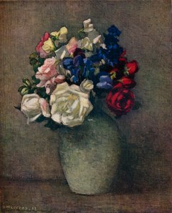 Piselli odorosi e rose, XX secolo da Horace Mann Livens