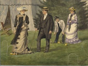 Il gioco del croquet, 1875 da Horace Robbin Burdick