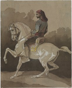 Arabo a cavallo, 1800 da Emile Jean Horace Vernet