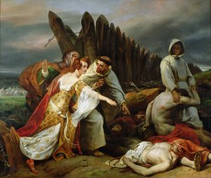 Edith trova il corpo di Harold, 1828 da Emile Jean Horace Vernet