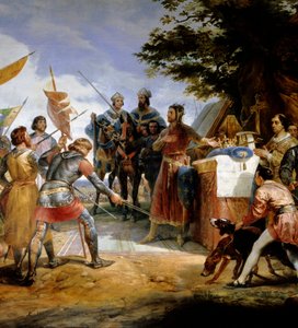 Guerra franco-inglese (1202-1214): la battaglia di Bouvines del 27 luglio 1214 da Emile Jean Horace Vernet