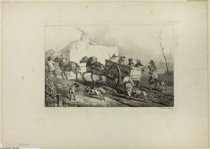 Cacciatori da Emile Jean Horace Vernet