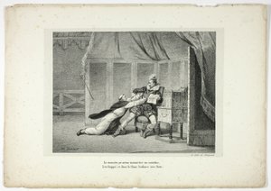 Allo stesso tempo, il mostro estrae una lama... da Horace Vernet