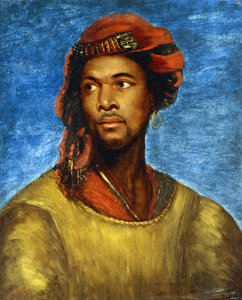 Ritratto di un moro con turbante rosso da Emile Jean Horace Vernet