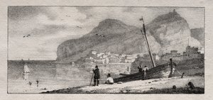 Veduta di un porto da Emile Jean Horace Vernet