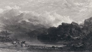 Un lago delle Highlands, nebbia sulle montagne da Horatio Macculloch