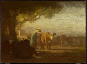 Il cortile del latte da Horatio Walker