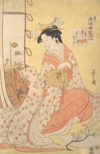 Ono no Komachi: Numero Due Sono ni, dalla serie Parodie eleganti dei sei poeti, 1790s