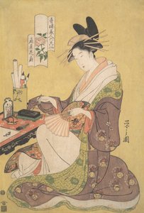 La cortigiana Hanaogi del bordello Ogiya, dalla serie Bellezze di..., ca. 1794