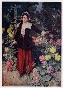 Illustrazione per Evangeline, Una Storia di Arcadia, di Henry Wadsworth Longfellow da Howard Chandler (after) Christy