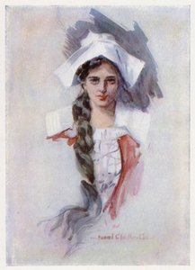 Illustrazione per Evangeline, Una Storia di Arcadia, di Henry Wadsworth Longfellow da Howard Chandler (after) Christy