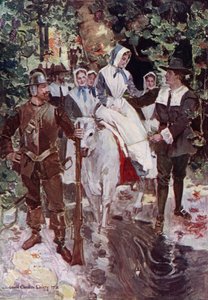 Illustrazione per Il Corteggiamento di Miles Standish di Henry Wadsworth Longfellow