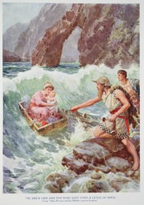 La tirò lei e il bambino al sicuro su una sporgenza di roccia da Howard Davie