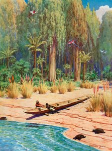 Illustrazione per Robinson Crusoe da Howard Davie