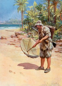 Illustrazione per Robinson Crusoe da Howard Davie