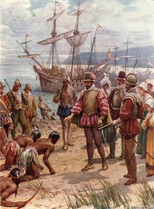 Sir Walter Raleigh sbarca in Virginia