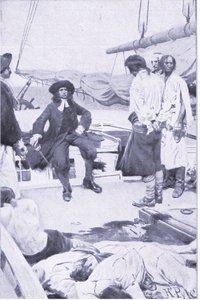 Il colonnello Brett e il pirata, da Howard Pyles Book of Pirates pubblicato da Harper & Bros, 1921 da Howard Pyle