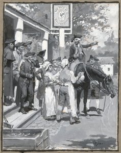Si ferma al segno della banderuola, disegno dell