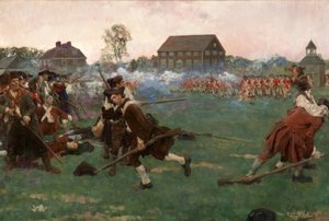 La battaglia sul Lexington Common, 19 aprile 1775 da Howard Pyle