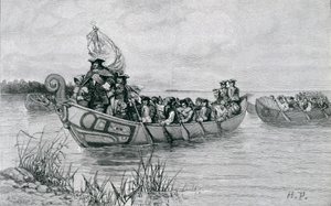 Lo Sbarco di Cadillac, illustrazione da 