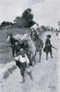 Rifugiati Tory in viaggio verso il Canada, illustrazione da 