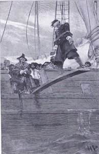 Camminare sulla tavola, da Howard Pyles Book of Pirates pubblicato da Harper & Bros, 1921 da Howard Pyle