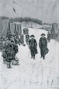 Washington e Steuben a Valley Forge, illustrazione da 