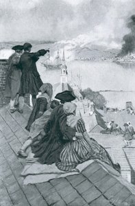 Guardando la Battaglia di Bunker Hill, illustrazione da 