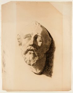 Disegno di calco di testa maschile da Howard Russell Butler