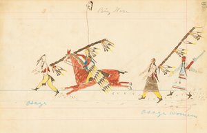 Osage, Grande Naso, Donne Osage, 1874-75 da Howling Wolf