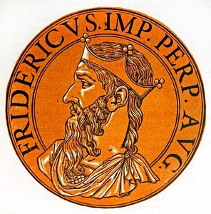 Ritratto medaglione di Federico I Barbarossa da Hubert (after) Goltzius