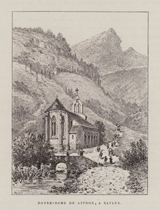 Notre-Dame De Livron, A Caylus (incisione) da Hubert Clerget