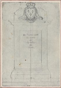 Un Plinto Sormontato dalle Armi del Re di Francia