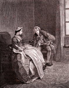 Un gentiluomo che legge nel XVIII secolo da Hubert Francois Gravelot