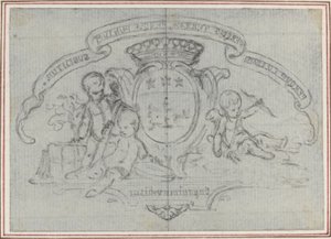 Stemma con Tre Putti da Hubert Francois Gravelot