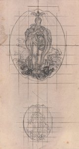 Progetto per una medaglia: Figura della Vergine da Hubert Francois Gravelot
