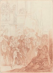 Mayenne che da lontano vede la loro folle impresa... da Hubert Francois Gravelot