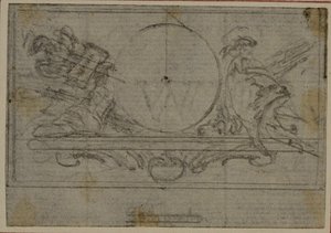 Studio per la vignetta En Tête in Tacito "Tiberius, or The Six First Books of the Annals", Libro VI da Hubert Francois Gravelot