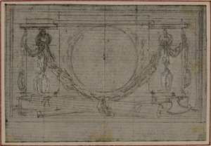 Studio per la vignetta En Tête in Tacito "Tiberius, or The Six First Books of the Annals", Libro II