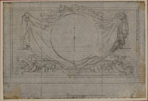 Studio per la vignetta En Tête in Tacito "Tiberius, or The Six First Books of the Annals", Libro V da Hubert Francois Gravelot