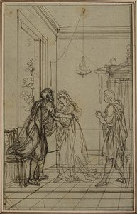 Studio per "La Pharsale" di Lucain, Canto II da Hubert Francois Gravelot