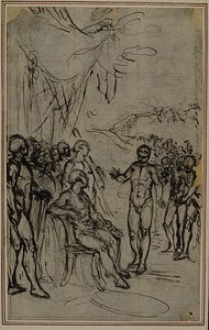Studio per "La Pharsale" di Lucain, Canto IV da Hubert Francois Gravelot